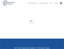 Tablet Screenshot of cancertrialsaustralia.com